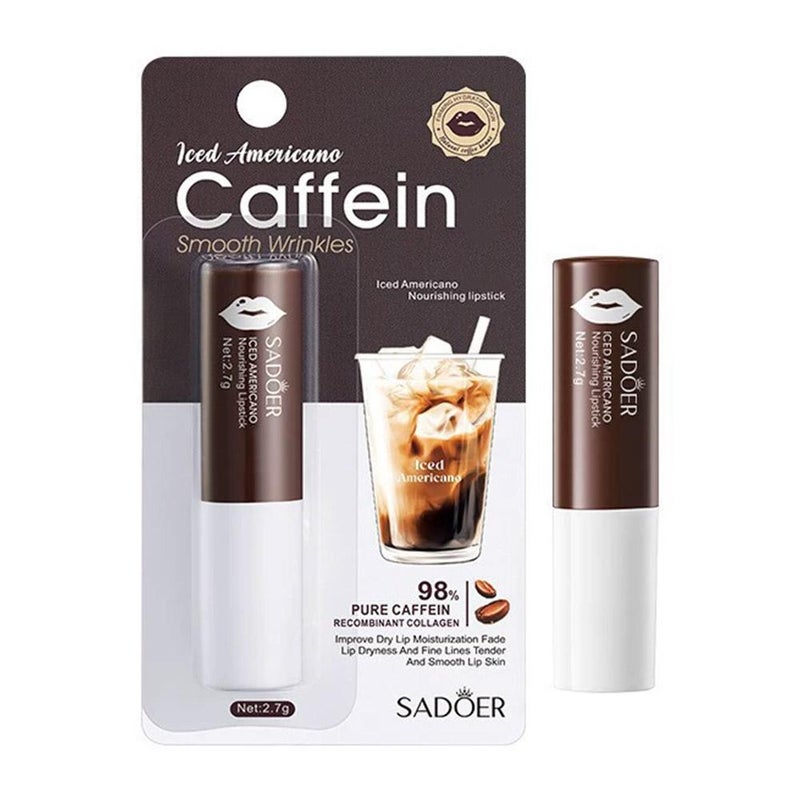 SADOER Iced Americano Caffeine Moisturizing Lip Balm, Intensive Moisturizing and Hydrating, Nourishing, Refreshing, Hydrating and Repairing, NO.SD7019